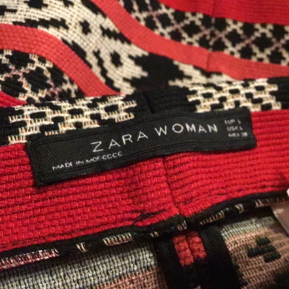 Zara Woman High Waisted Tapestry Boho Mini Skirt - Picture 4 of 5